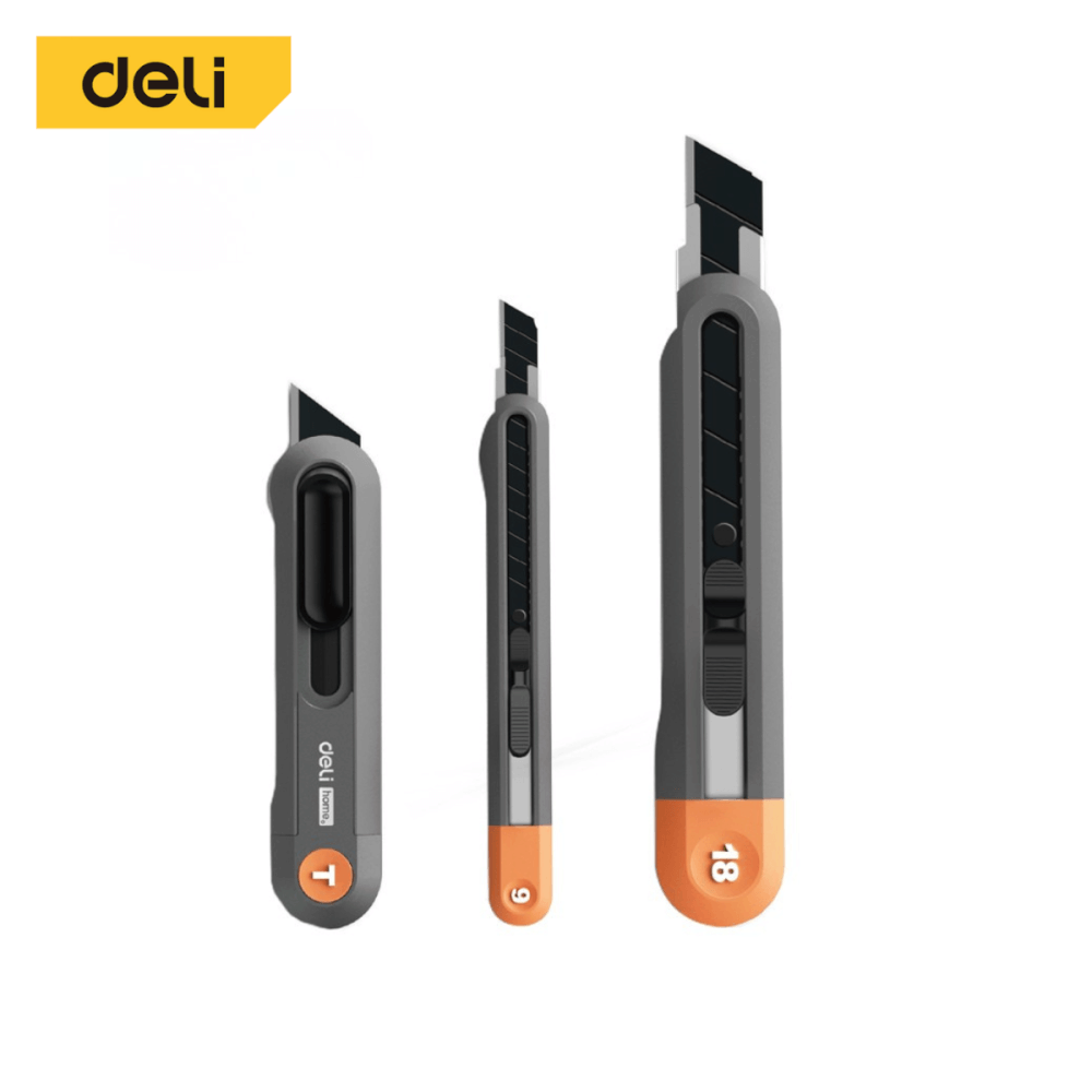 คัตเตอร์ DELI EHT4003C-OR-01 แพ็ค 3ชิ้น สีส้ม_0